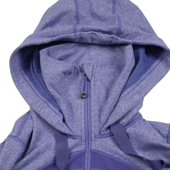 LULULEMON Women Purple Hoodie Full Zip Jacket Sz 4 - Picture 4 of 14